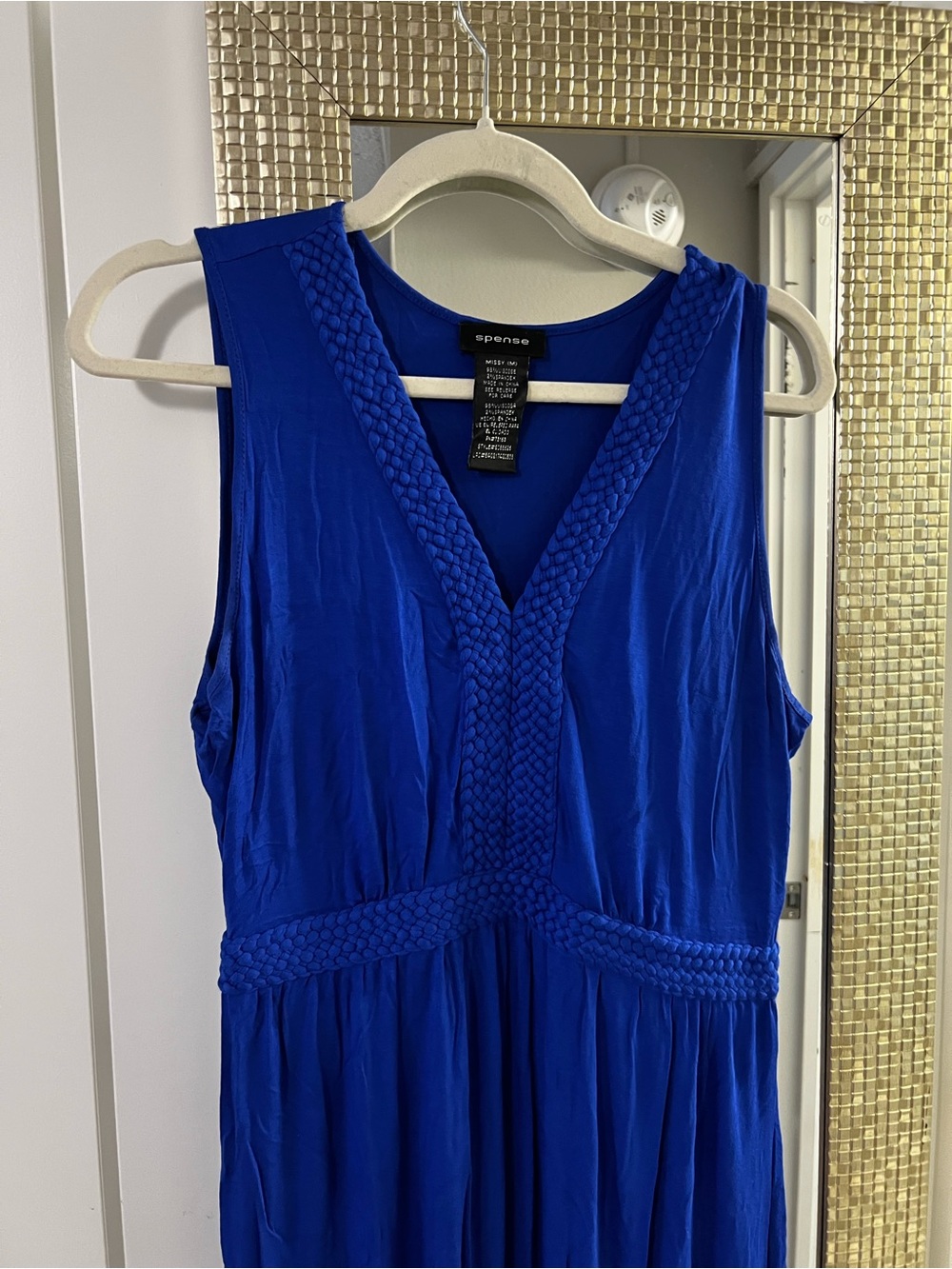 Spense Royal Blue Sleeveless Maxi Dress 58.5” LONG